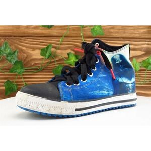 SKECHERS Youth Boys Shoes Sz‎ 2 M Blue Fabric Sneakers